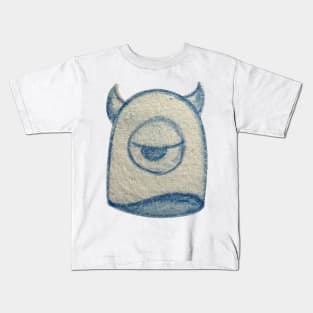 Blue floaty ghost monster Kids T-Shirt
